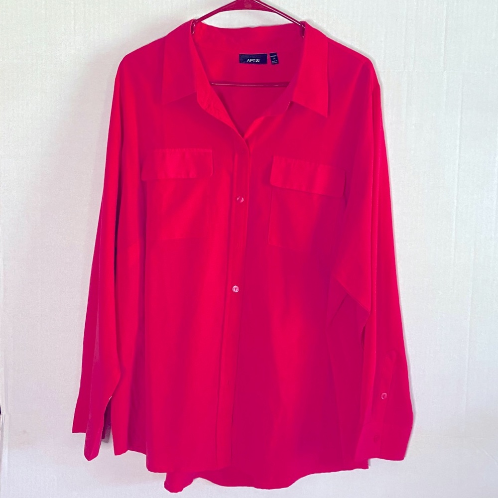 Dark PINK 2X Apt. 9 button-down dress shirt